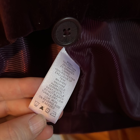Purple velvet like jacket - Picture 5 of 5